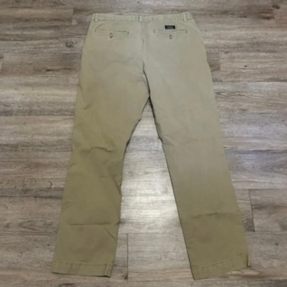 Banana Republic Aiden Chino Pants Mens 36x32 Khaki Tan Slim Fit Stretch Cotton